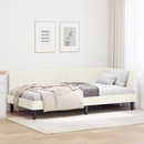 vidaXL Sarokágy keret fejtámlával Krém 90 cm x 190 cm Bársony
