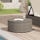 vidaXL Kültéri dohányzóasztal Szürke Ø 68 x 30 cm polirattan