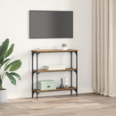vidaXL Konzolasztal polcokkal Öreg fa 75 x 22,5 x 75 cm Faanyag