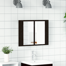 vidaXL Fürdőszobai tükörszekrény Fekete tölgy 60 x 12 x 45 cm Faanyag