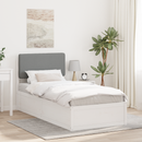 vidaXL Ágykeret Kárpitozott Fejtámlával Világosszürke 75 x 190 cm