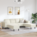 vidaXL Nappali Kanapé 3 pcs Krém 250 x 188 x 76 cm