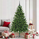 vidaXL Karácsonyfa 300 LED-del állvánnyal Zöld 180 cm PE