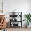 vidaXL Könyvespolc Fekete tölgy 82 x 32 x 112 cm Faanyag