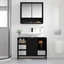vidaXL Falpolc polcokkal Falra szerelhető Fekete tölgy 65 x 20 x 60 cm