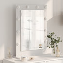 vidaXL Toalett Tükör tükörrel Fehér 70 x 50 x 18 cm Üveg és mérnöki fa