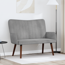 vidaXL Kétüléses Kanapé Világosszürke 115 x 61 x 87 cm Bársony