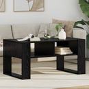 vidaXL Dohányzóasztal tárolóval Fekete tölgy 92 x 53 x 45 cm Faanyag