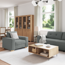 vidaXL Kanapé 3 pcs Sötétszürke 221 x 80 x 80 cm Lábbal kevert anyag
