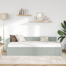 vidaXL Sarokágy keret fejtámlával Világosszürke 80 cm x 200 cm Bársony