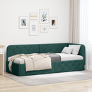 vidaXL Sarokágy keret Sötétzöld 80 x 200 cm szövet