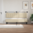 vidaXL Függesztett ágyfej Krém Szövet