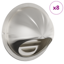vidaXL Levegő szellőzőfedél 8 pcs Ezüst 100 mm Rozsdamentes acél