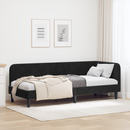 vidaXL Sarokágy keret Fekete 80 x 200 cm Bársony