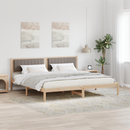 vidaXL Ágykeret fejtámlával Tópszínű 200 x 200 cm Tömör fenyőfa