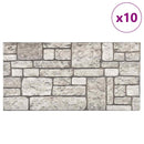 vidaXL Fali panelek 10 pcs Szürke 100 x 50 cm EPS Hab