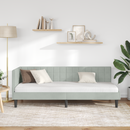 vidaXL Sarokágy keret fejtámlával Világosszürke 80 cm x 200 cm Bársony