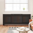 vidaXL Radiátor fedezék 2 pcs Fekete 205 x 20,5 x 81,5cm Faanyag