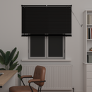 vidaXL Zsaluzia Fekete 150 x 120 cm 25 mm PVC