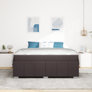 vidaXL Ágykeret matracmal Sötét Barna 180 x 200 cm szövet