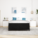 vidaXL Ágykeret matracmal Fekete 140 x 200 cm szövet