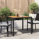 vidaXL Kerti Asztal Fekete 90 x 90 x 75 cm polirattan