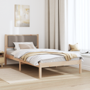 vidaXL Ágykeret Kárpitozott Fejtámlával Tópszínű 100 x 200 cm