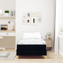 vidaXL Boxrugós ágy matracmal Fekete 90 x 190 cm szövet