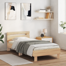 vidaXL Ágykeret támlával Sonoma Tölgy 80 x 200 cm Szerelt Fa