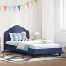 vidaXL Gyerekágy kerettel Rendőrségi kék 90 x 190 cm Bársony