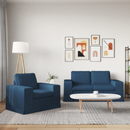 vidaXL Kanapé Szett 2 pcs Kék 162 x 80 x 82 cm szövet