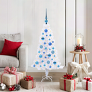 vidaXL Mű karácsonyfa 150 LED-del állvánnyal Fehér 120 cm PVC és Acél