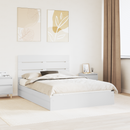 vidaXL Tárolós Ágy fejtámlával fiókkal Fehér 140 x 190 cm Faanyag