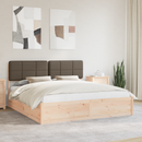 vidaXL Ágykeret Kárpitozott Fejtámlával Tópszínű 180 x 200 cm