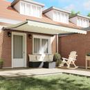 vidaXL Napernyő keret Krém 400 × 300 cm Poliészter PU bevonattal