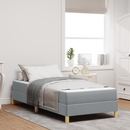 vidaXL Boxrugós ágy matracmal Világosszürke 90 x 200 cm szövet