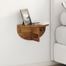 vidaXL Falpolc Falra szerelhető 2 pcs Öreg fa 38 x 19 x 19 cm Faanyag