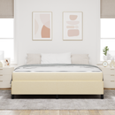 vidaXL Boxrugós ágy Krém 180 x 200 cm szövet