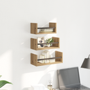 vidaXL Fali polc készlet 3 pcs Artisan tölgy 40x16x14cm Faanyag