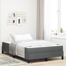 vidaXL Boxrugós ágy matracmal Sötétszürke 120 x 190 cm szövet