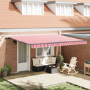 vidaXL Napernyő Anyag Piros és Fehér 450 × 300 cm Poliészter