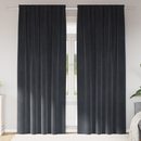 vidaXL Sötétítő függönyök 2 pcs Sötétszürke 140 x 225 cm Bársony