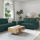 vidaXL Kanapé 3 pcs Sötétzöld 220 x 80 x 84 cm Lábbal kevert anyag