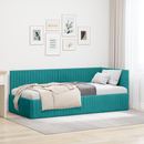 vidaXL Sarokágy keret fejtámlával Türkiz 90 cm x 200 cm Bársony