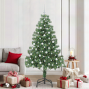 vidaXL Karácsonyfa 300 LED-del állvánnyal Zöld 210 cm PVC