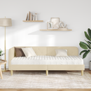 vidaXL Sarokágy keret Krém 80 x 200 cm szövet