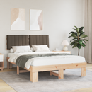 vidaXL Ágykeret Kárpitozott Fejtámlával Tópszínű 140 x 200 cm