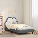 vidaXL Gyerekágy kerettel Világosszürke 80 x 160 cm PU