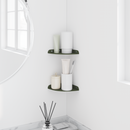 vidaXL Lebegő polc polcokkal tárolóval 2 pcs Olajzöld 15 x 15 x 2 cm