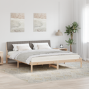 vidaXL Ágykeret fejtámlával Barna és taupe 180 x 200 cm Tömör fenyőfa